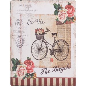 Clayre & Eef 66254 Set de 3 boîtes de rangement style rétro vintage beige rose bois