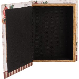 Clayre & Eef 66254 Set de 3 boîtes de rangement style rétro vintage beige rose bois