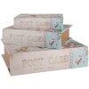 Clayre & Eef 66257 Set de 3 boîtes de rangement Design antique Beige Vintage
