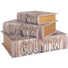 Clayre & Eef 66258 Set de 3 boîtes de rangement Rétro Vintage en bois Beige Marron