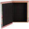 Clayre & Eef 66260 Lot de 3 boîtes de rangement en bois bleu rouge design vintage