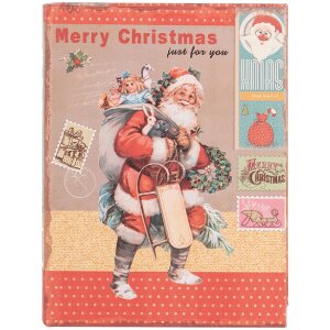 Clayre & Eef Boîtes de rangement Set Design livre Noël 3 pièces bois
