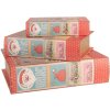 Clayre & Eef Boîtes de rangement Set Design livre Noël 3 pièces bois
