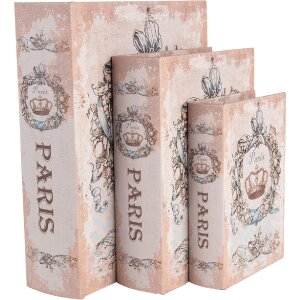 Clayre & Eef Boîtes de rangement Paris Lot de 3...