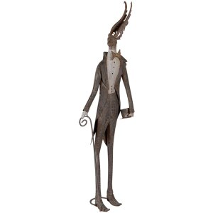 Clayre & Eef Figurine Déco Renne Style Campagne Brun Gris 84 cm