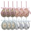 Clayre & Eef 65905 Décoration Œufs suspendus Lot de 12 look vintage Ø 4x5 cm