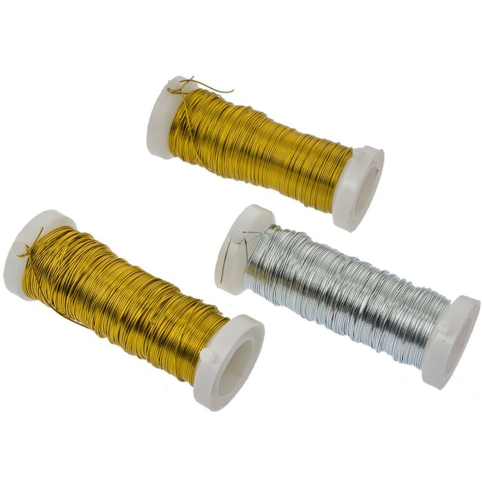 Clayre & Eef 66213 Ensemble de 3 fils de fer 15m Or Argent