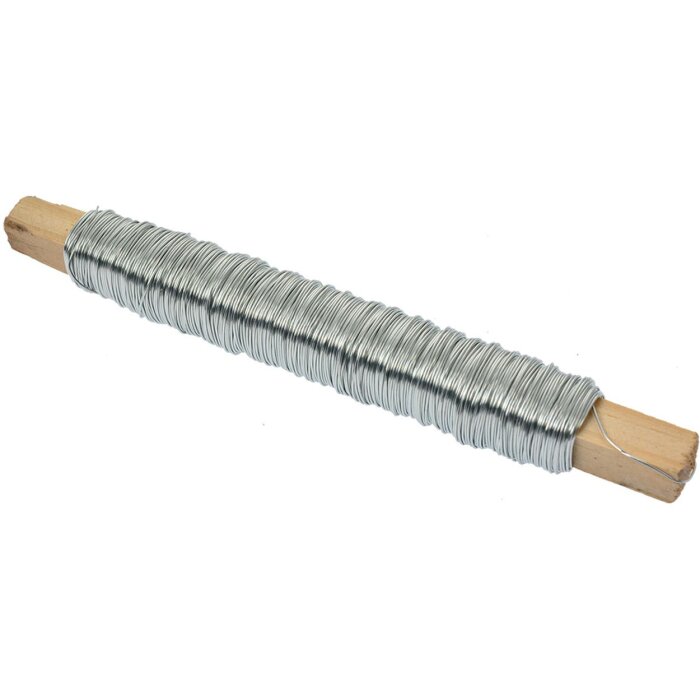 Clayre & Eef Fil de fer argenté Ø2mm 50m bobine 14cm