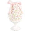 Clayre & Eef 6PR5145 Décoration Oeuf Ø 10x20 cm Rose Blanc Vert Romantique