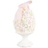 Clayre & Eef 6PR5145 Décoration Oeuf Ø 10x20 cm Rose Blanc Vert Romantique