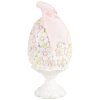 Clayre & Eef 6PR5145 Décoration Oeuf Ø 10x20 cm Rose Blanc Vert Romantique