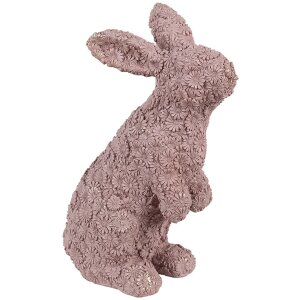 Clayre & Eef 6PR5149 Décoration Lapin rose 19x11x26 cm Polyrésine