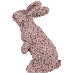 Clayre & Eef 6PR5149 Décoration Lapin rose 19x11x26 cm Polyrésine