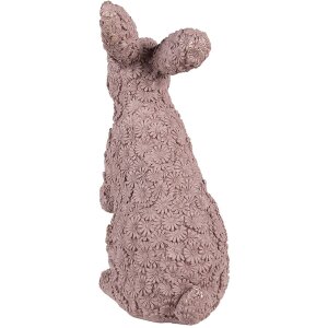Clayre & Eef 6PR5149 Décoration Lapin rose 19x11x26 cm Polyrésine