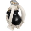 Clayre & Eef 6PR5150 Décoration Lapin blanc noir or 14x13x22 cm