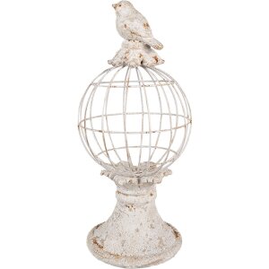 Clayre & Eef 6PR5151 Décoration Oiseau Ø 20x44 cm Gris Style antique Polyrésine