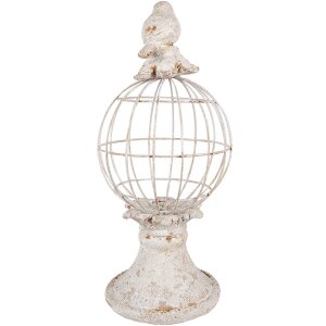Clayre & Eef 6PR5151 Décoration Oiseau Ø 20x44 cm Gris Style antique Polyrésine