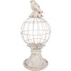 Clayre & Eef 6PR5151 Décoration Oiseau Ø 20x44 cm Gris Style antique Polyrésine