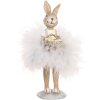 Clayre & Eef 6PR5250 Décoration Lapin Beige Gris 6x6x17 cm style rustique