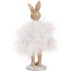 Clayre & Eef 6PR5250 Décoration Lapin Beige Gris 6x6x17 cm style rustique