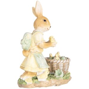 Clayre & Eef 6PR5452 Décoration Lapin 10x6x13 cm Polyrésine Beige Jaune