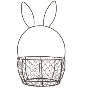 Clayre & Eef 6Y5794 Set de 2 paniers en métal brun Ø 33x55 cm Ø 27x45 cm
