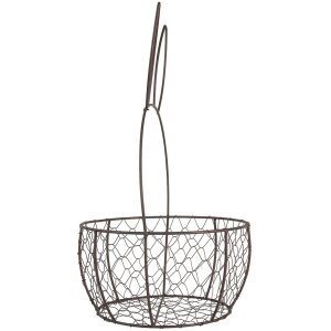 Clayre & Eef 6Y5794 Set de 2 paniers en métal brun Ø 33x55 cm Ø 27x45 cm