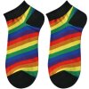 Juleeze JZSSK0005 Chaussettes Chaussettes de baskets colorées Arc-en-ciel Taille 36-41