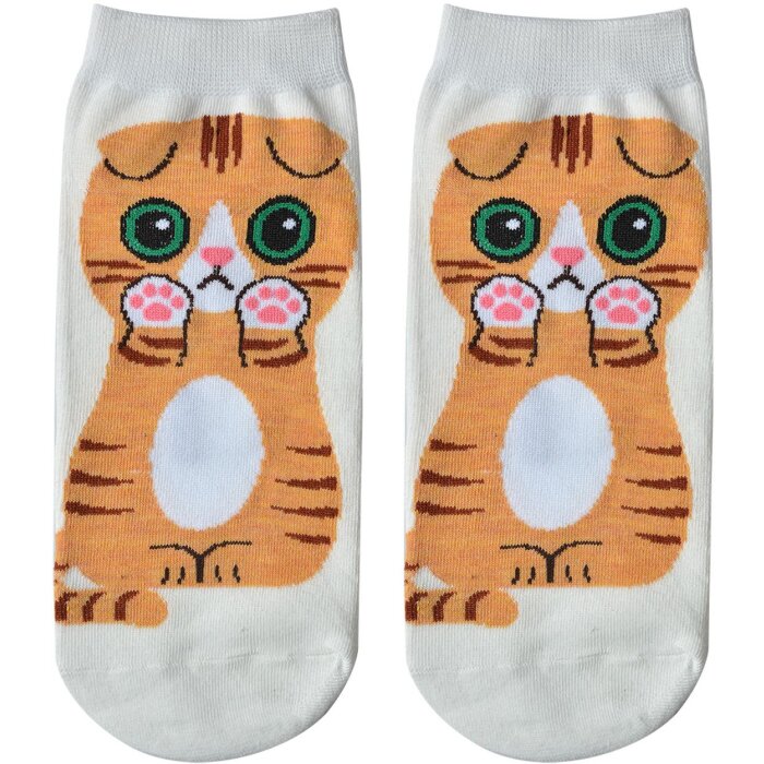 Juleeze JZSSK0010 Chaussettes Motif Chat Blanc Taille 36-41