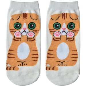 Juleeze JZSSK0010 Chaussettes Motif Chat Blanc Taille 36-41