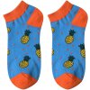 Juleeze JZSSK0017 Chaussettes Sneaker Bleu Orange Motif Ananas Taille 36-41