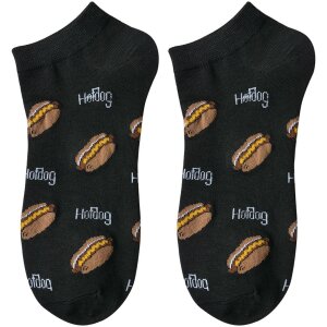 Juleeze JZSSK0018 Chaussettes Motif Hotdog Noir Taille 36-41