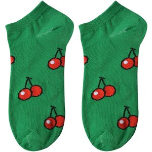 Juleeze JZSSK0021 Chaussettes vertes motif cerise taille...