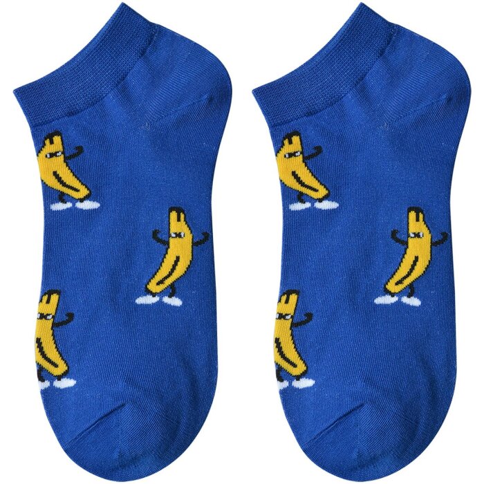 Juleeze JZSSK0022 Chaussettes Imprimé Banane Bleu Taille 36-41