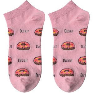 Juleeze JZSSK0023 Chaussettes Rose Design Donut Taille 36-41