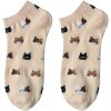 Juleeze Chaussettes Femme Motif Chat Beige Marron Taille 3641