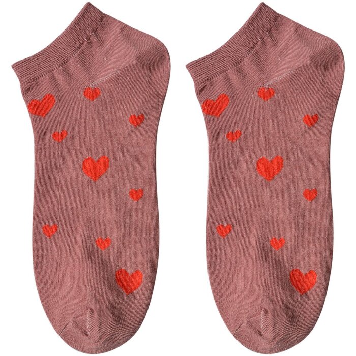 Juleeze JZSSK0028 Chaussettes Rose Rouge Coeur Taille 3641