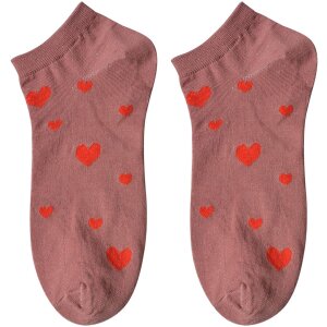 Juleeze JZSSK0028 Chaussettes Rose Rouge Coeur Taille 3641