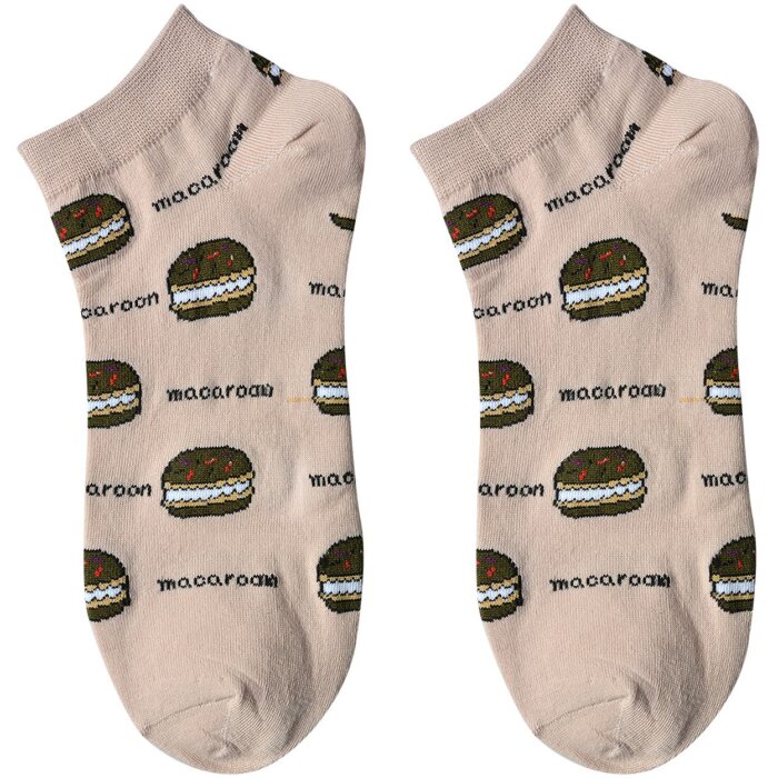 Juleeze JZSSK0030 Chaussettes Motif Macaron Beige Vert Gr 3641