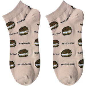 Juleeze JZSSK0030 Chaussettes Motif Macaron Beige Vert Gr...