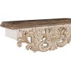 Clayre & Eef 5H0713 Étagère murale, lot de 2, style antique, blanc 70x18x22cm 60x14x19cm