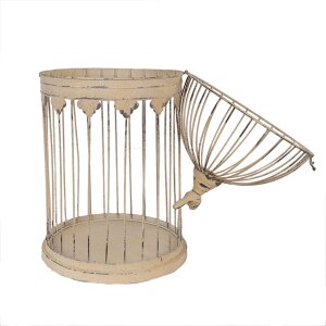 Clayre & Eef 5Y1283 Ensemble cage à oiseaux Style ancien brun Ø32x60/Ø23x40 cm