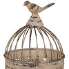 Clayre & Eef 5Y1283 Ensemble cage à oiseaux Style ancien brun Ø32x60/Ø23x40 cm