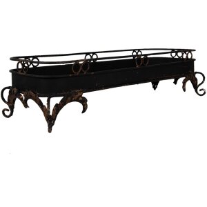 Clayre & Eef 5Y1284 Plateau noir Fer 55x20x14 cm Décoration style antique