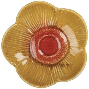 Clayre & Eef Bol Fleur Jaune-Rouge Ø14x3cm...