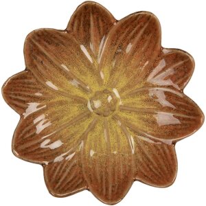 Clayre & Eef Bol Fleur Orange Jaune Ø14x3 cm...