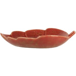 Clayre & Eef 6CE2160 Coupe Artichaut Céramique Rouge 16x12x3 cm