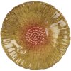 Clayre & Eef 6CE2161 Coupe Fleur Jaune-Orange Ø 14x3 cm Céramique botanique