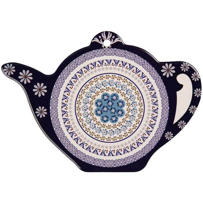 Clayre & Eef 6CE2055 Sous-verre Céramique Bleu Violet 24x17 cm