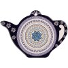 Clayre & Eef 6CE2055 Sous-verre Céramique Bleu Violet 24x17 cm